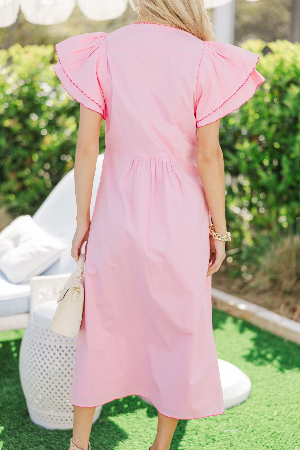 blush pink scalloped dress Red Dress | Light Pink Linen Scalloped Hem Mini Dress