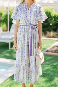 Only For You Lavender Ditsy Floral Maxi Dress