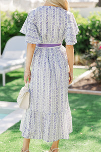 Only For You Lavender Ditsy Floral Maxi Dress