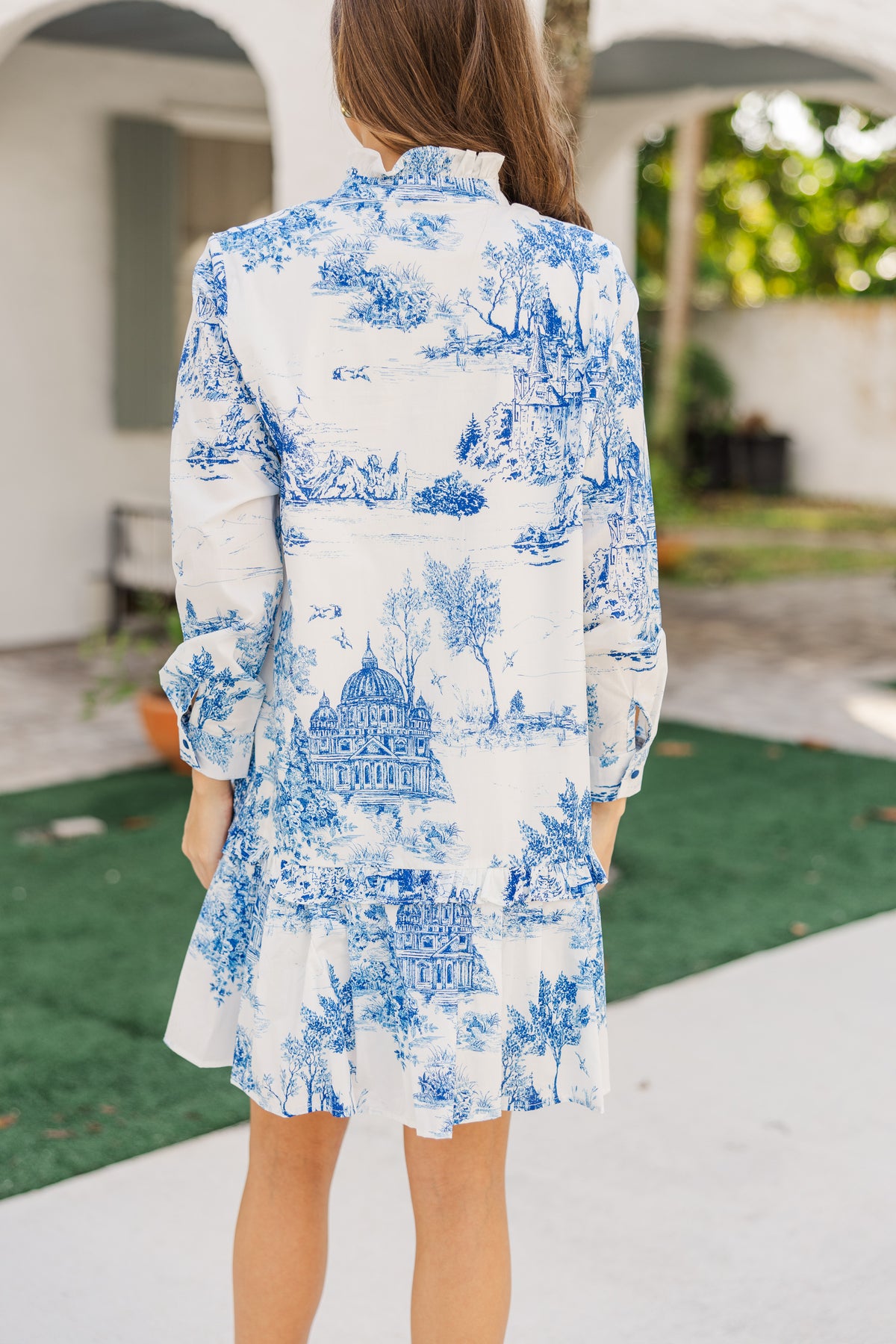 Series Of Dreams Misty Blue Toile Dress – Shop the Mint