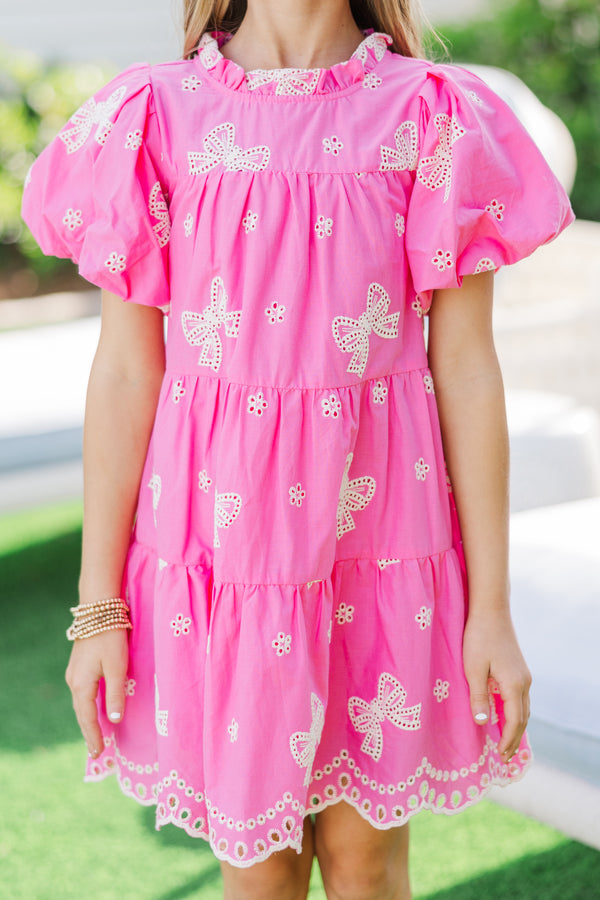 Girls: The Miranda Fuchsia Eyelet Dress