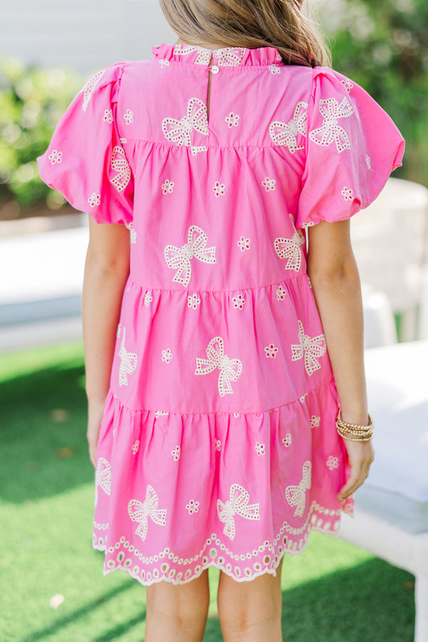 Girls: The Miranda Fuchsia Eyelet Dress