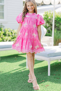 Girls: The Miranda Fuchsia Eyelet Dress