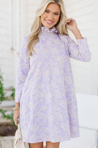 This Is It Lavender Embroidered Swing Dress