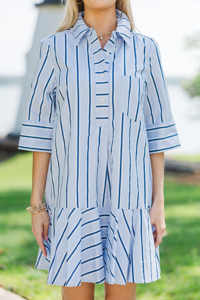 The Genuine Light Blue Striped Dress – Shop the Mint
