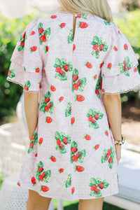 Berry Bliss Pink Strawberry Babydoll Dress