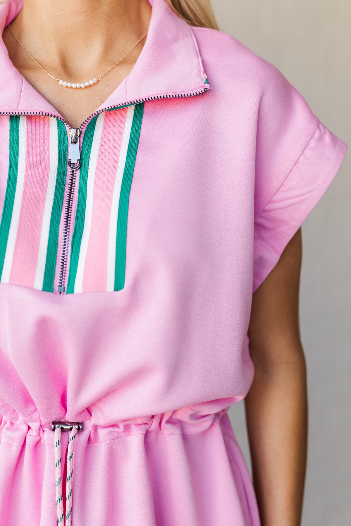 At The Course Pink Drawstring Dress – Shop the Mint