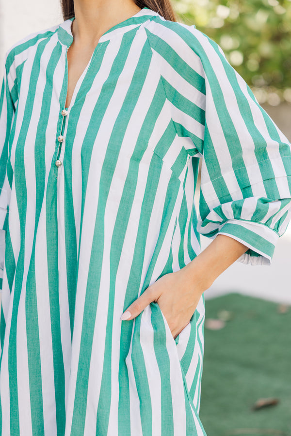 Join The Club Green Striped Shift Dress Shop the Mint Join The Club Green Striped Shift Dress Shop the Mint