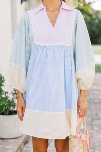 On Edge Pink Multi Striped Dress