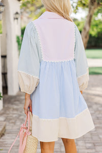On Edge Pink Multi Striped Dress