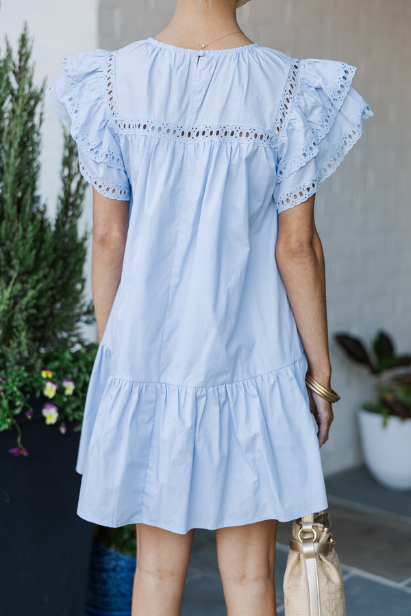 On A Walk Baby Blue Eyelet Dress Shop the Mint On A Walk Baby Blue Eyelet Dress Shop the Mint