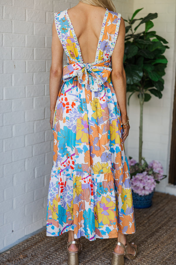 finn multi print maxi dress Rainbow Gradient Maxi Dress