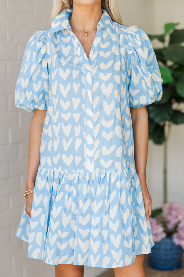Pinch: This Time Baby Blue Heart Printed Dress Shop the Mint Pinch: This Time Baby Blue Heart Printed Dress Shop the Mint