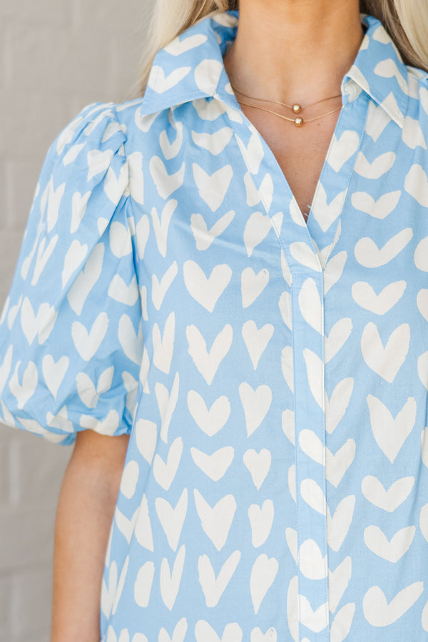 blue dress with white hearts Aritzia Sunday Best New Ruffle Wrap Dress Navy Heart Size 0 /XS $110