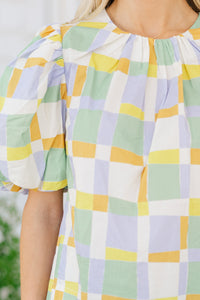 Pinch: Lovely Days Green Abstract Blouse