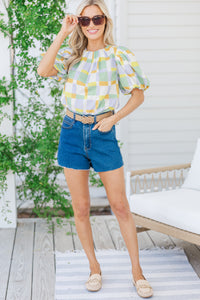 Pinch: Lovely Days Green Abstract Blouse