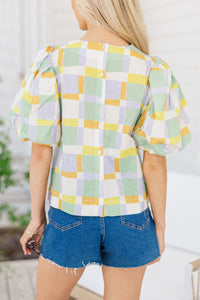 Pinch: Lovely Days Green Abstract Blouse