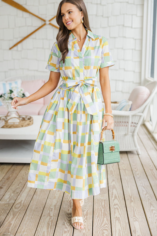 Same As Always Green Geometric Midi Dress, Small - The Mint Julep Boutique | Women's Boutique Clothing Same As Always Green Geometric Midi Dress, Small - The Mint Julep Boutique | Women's Boutique Clothing