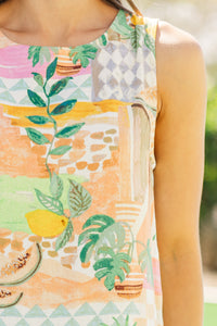 Start Off Right Multi Resort Tropical Midi Dress