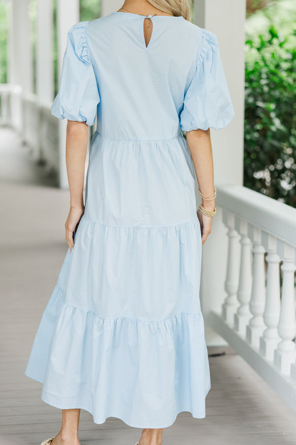 The Haven Light Blue Embroidered Midi Dress Shop the Mint The Haven Light Blue Embroidered Midi Dress Shop the Mint