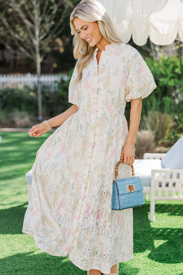 eyelet maxi dress Covered Button - Black soft puff sleeves Maeve Rochelle Eyelet Maxi Dress