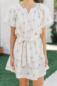 I've Got It Blue Bow Print Dress