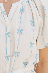 I've Got It Blue Bow Print Dress