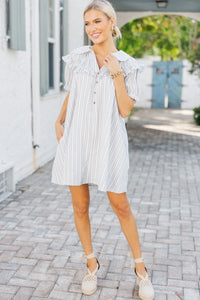 You're Enough Blue Striped Dress