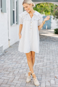You're Enough Blue Striped Dress