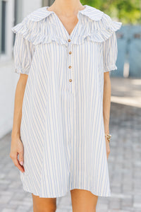 You're Enough Blue Striped Dress