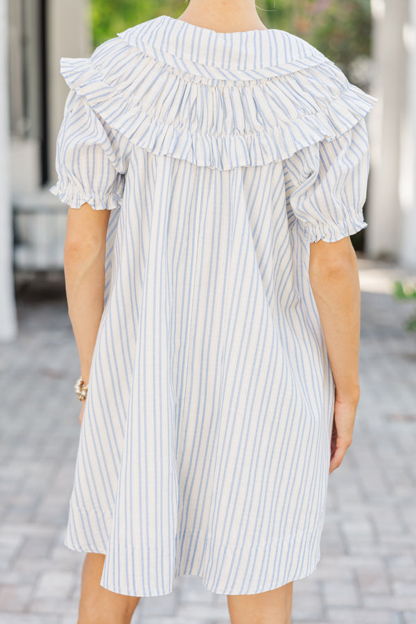 You're Enough Blue Striped Dress