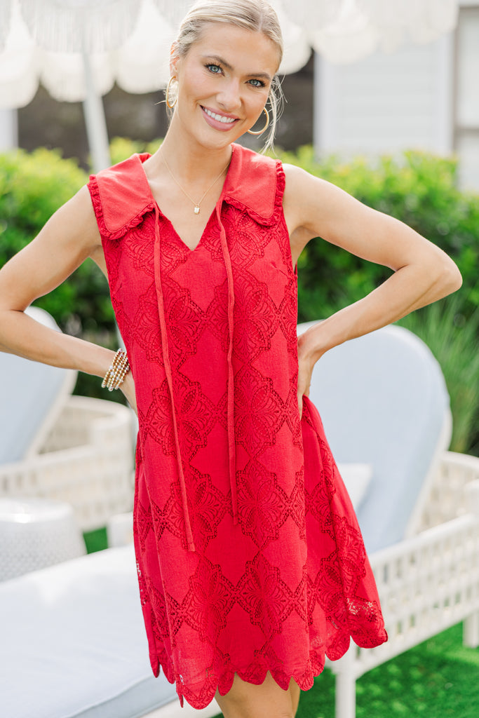 Feeling Included Red Lace Dress – Shop the Mint