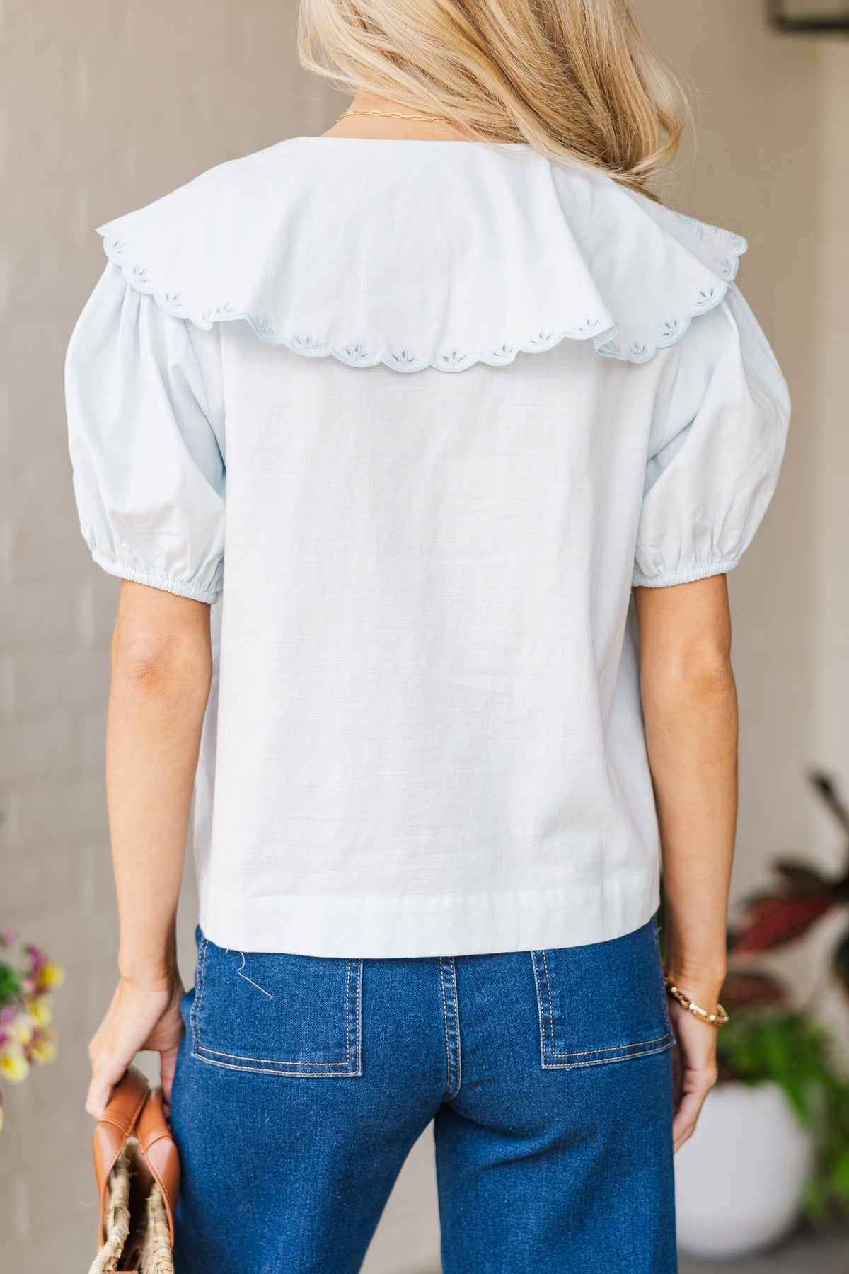 The Remember Light Blue Collared Blouse – Shop the Mint