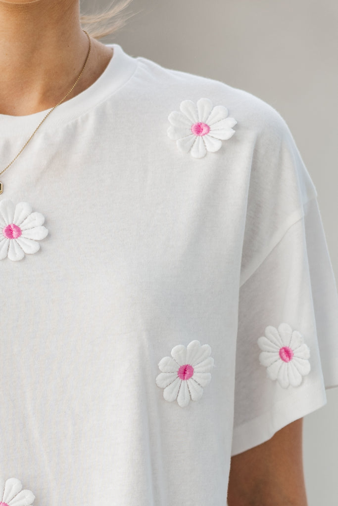 Brand New white floral top (TT) main image 1