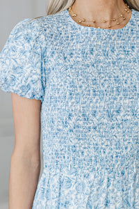 NURSING COLLECTION: Make The Right Choice Blue Floral Maxi Dress