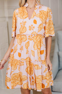 NURSING COLLECTION: Feeling Your Best Mustard Yellow Floral Dress