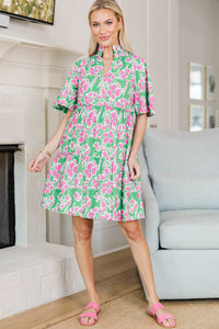 NURSING COLLECTION: Feeling Your Best Green Floral Dress