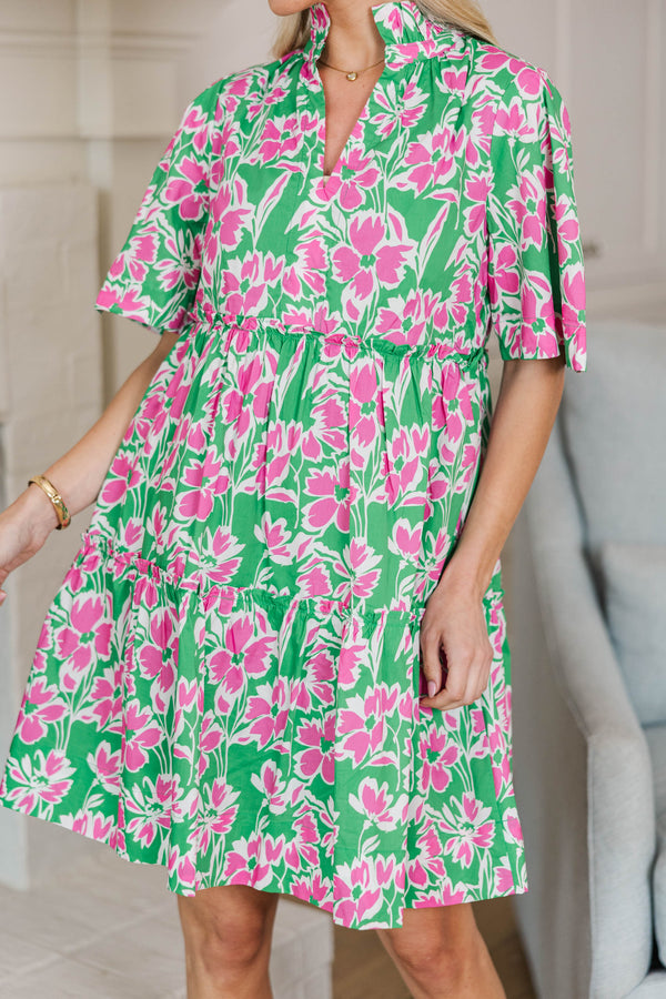 NURSING COLLECTION: Feeling Your Best Green Floral Dress