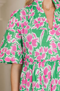 NURSING COLLECTION: Feeling Your Best Green Floral Dress