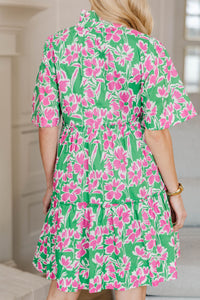 NURSING COLLECTION: Feeling Your Best Green Floral Dress
