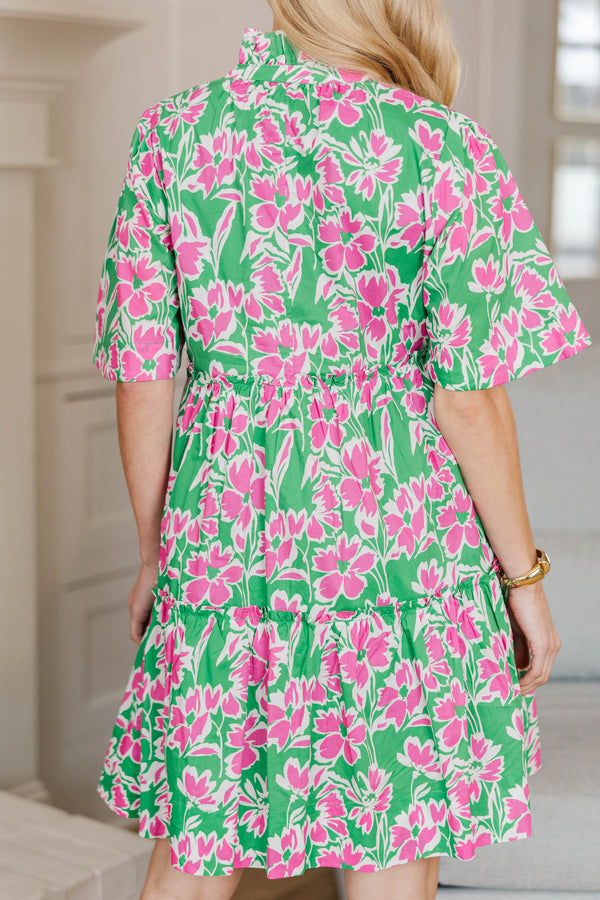 NURSING COLLECTION: Feeling Your Best Green Floral Dress