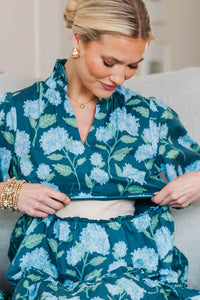 NURSING COLLECTION: Feeling Your Best Navy Floral Dress