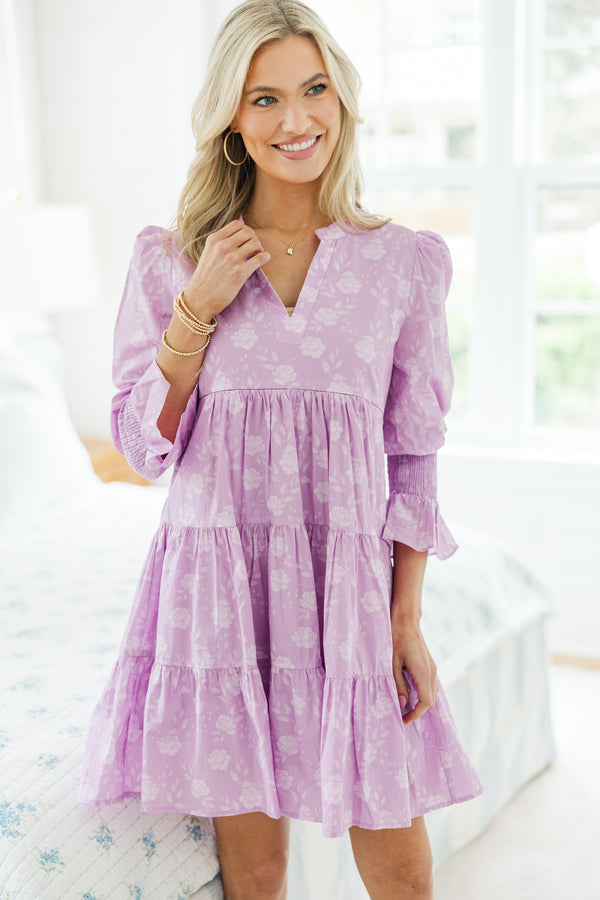 NURSING COLLECTION: In Your Happy Place Lavender Floral Dress