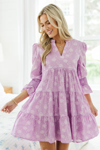 NURSING COLLECTION: In Your Happy Place Lavender Floral Dress