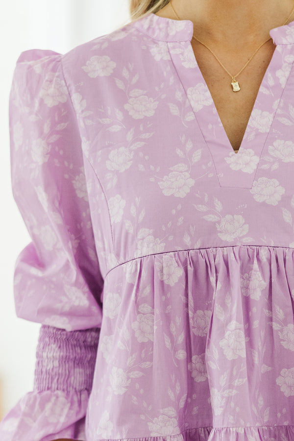 NURSING COLLECTION: In Your Happy Place Lavender Floral Dress
