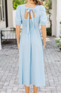 Blue Sea Breeze Couching Dress with Pants