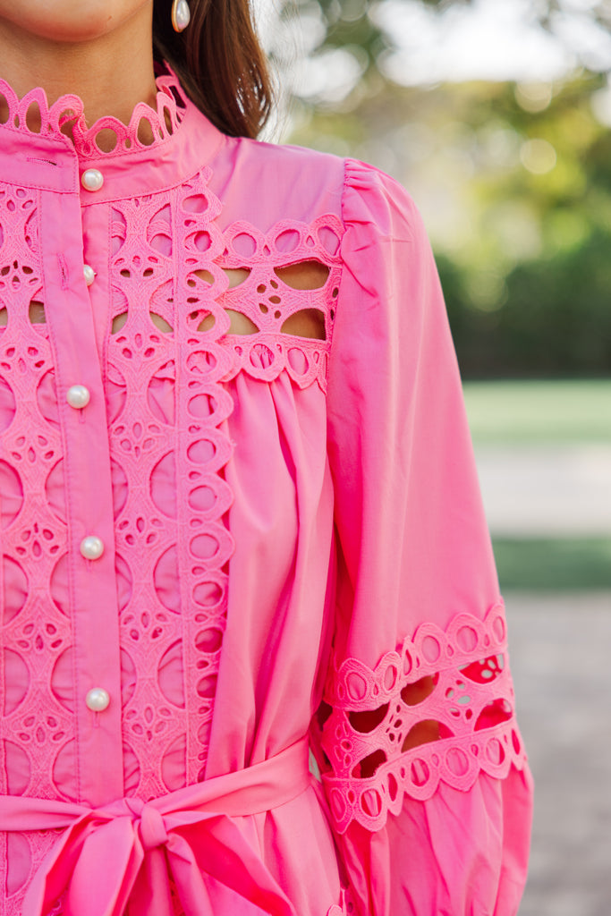 Joy Converter Gown with Crochet Pink Trim