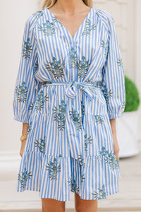 The Evolution Blue Striped Dress
