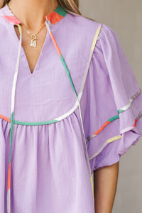 The Driven Lavender Babydoll Blouse