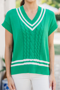 Down The Way Green Sweater